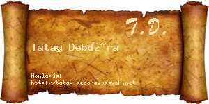 Tatay Debóra névjegykártya